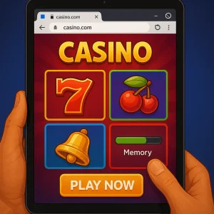 browser casino website displayed on tablet with minimal installation and memory usage